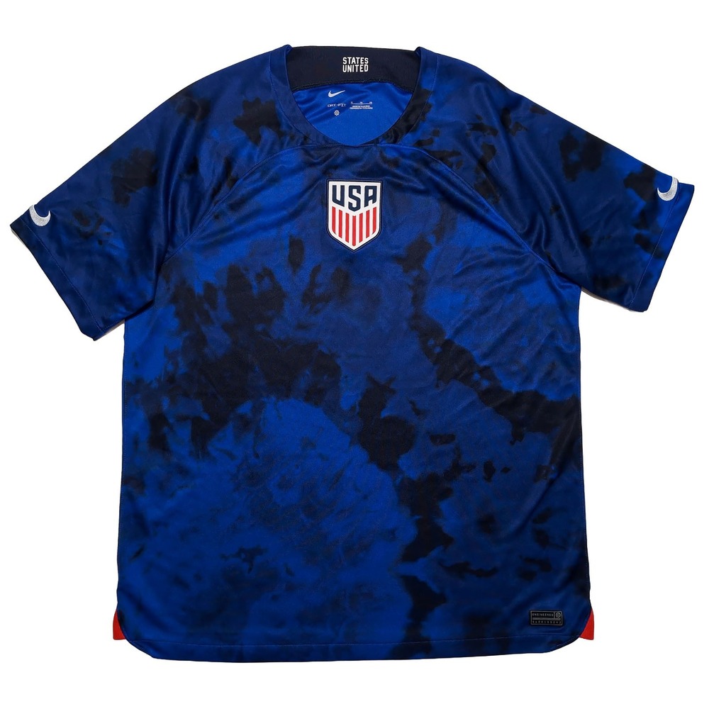 Nike USA Soccer Jersey Mens XL Blue 2022 World Cup Away DN0705-454 Excellent